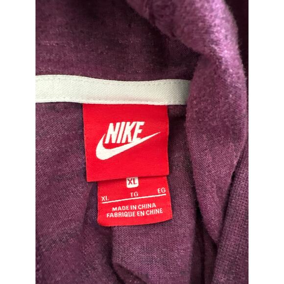 Nike High Neck Pullover Front Kangaroo Pocket Pullover‎ Hoodie Purple Size XL - Picture 8 of 8
